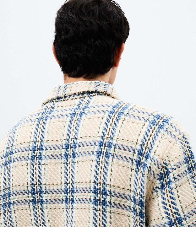 Campera Tweed de Cuadros con Rayas 3
