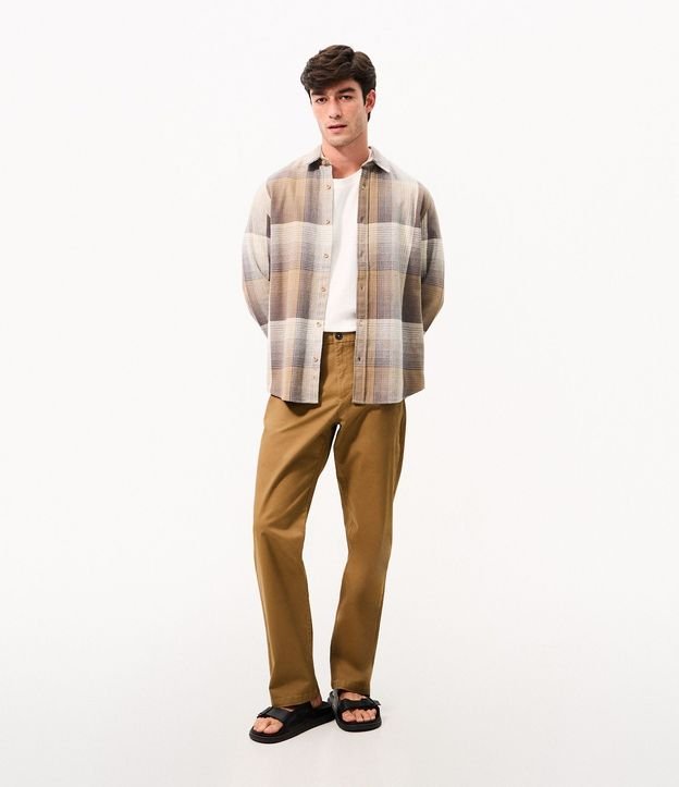 Camisa Franela de Cuadros con Rayas 2