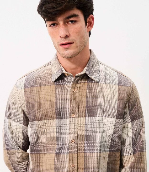 Camisa Franela de Cuadros con Rayas 5