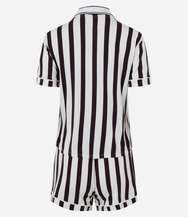 Pijama Americano Corto en Viscolycra con Estampado Rayada 2