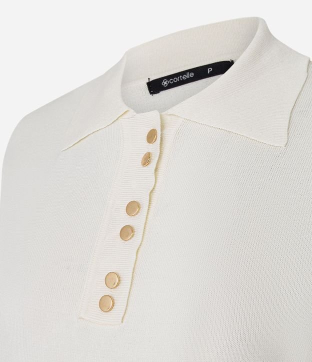 Blusa Corta en Punto con Abotonado Delantero 6