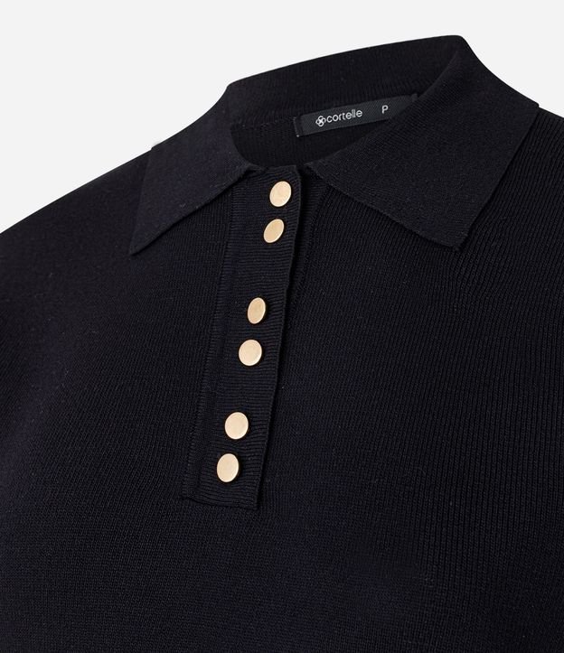 Blusa Corta en Punto con Abotonado Delantero 6