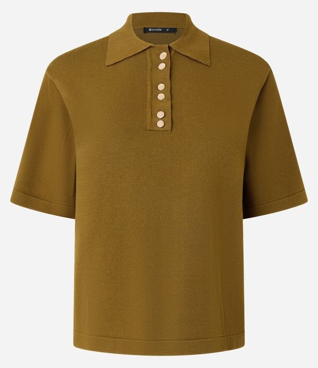 Blusa Corta en Punto con Abotonado Delantero 5