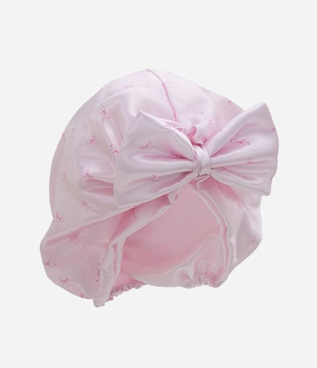 Gorro Turbante de Satén con Moño Rosa Alchemia 1