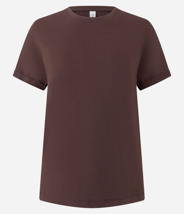 Remera en Media Malla con Manga Corta Doblada 4