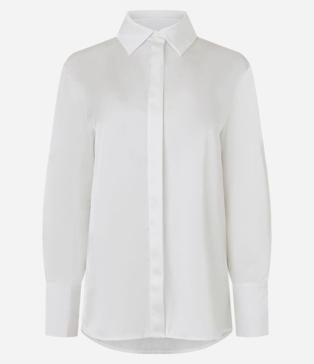 Camisa Satinada con Cuello Clásico 6