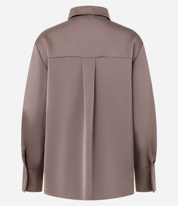 Camisa Satinada con Cuello Clásico 6