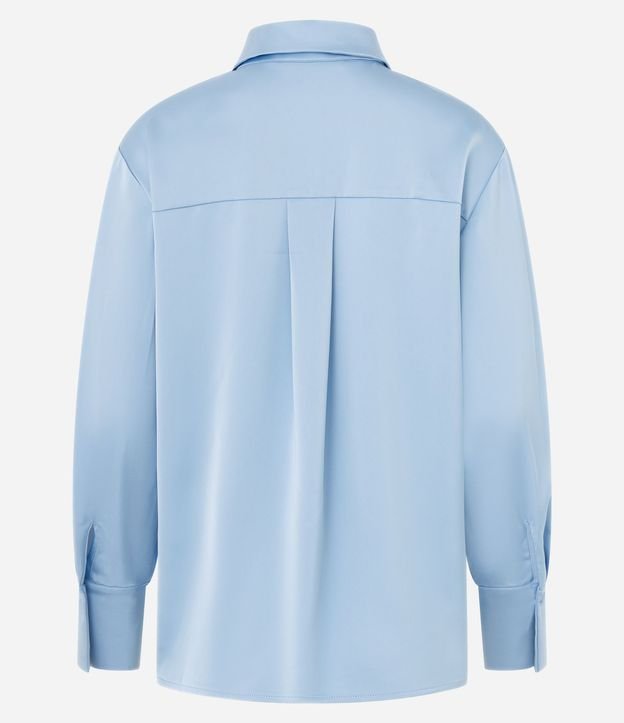Camisa Satinada con Cuello Clásico 6