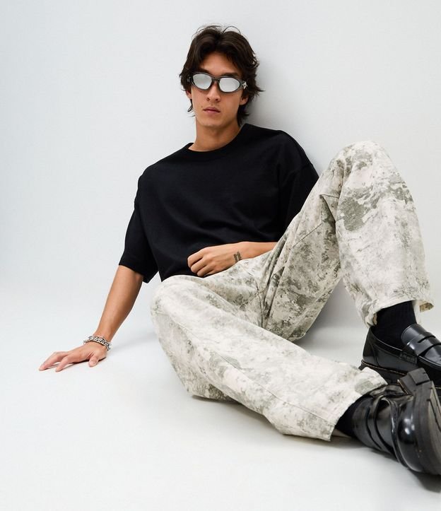 Pantalón Sarga Super Baggy Estampada