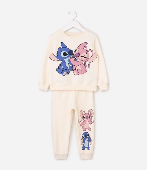 Conjunto Algodón Stitch y Angel - Talle 1 a 6 años 2