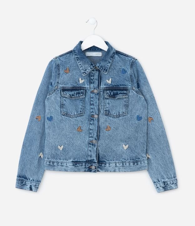 Campera Jeans Infantil con Bordado de Estrellas - Talle 5 a 14 años 2