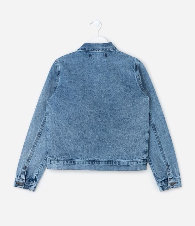 Campera Jeans Infantil con Bordado de Estrellas - Talle 5 a 14 años 3