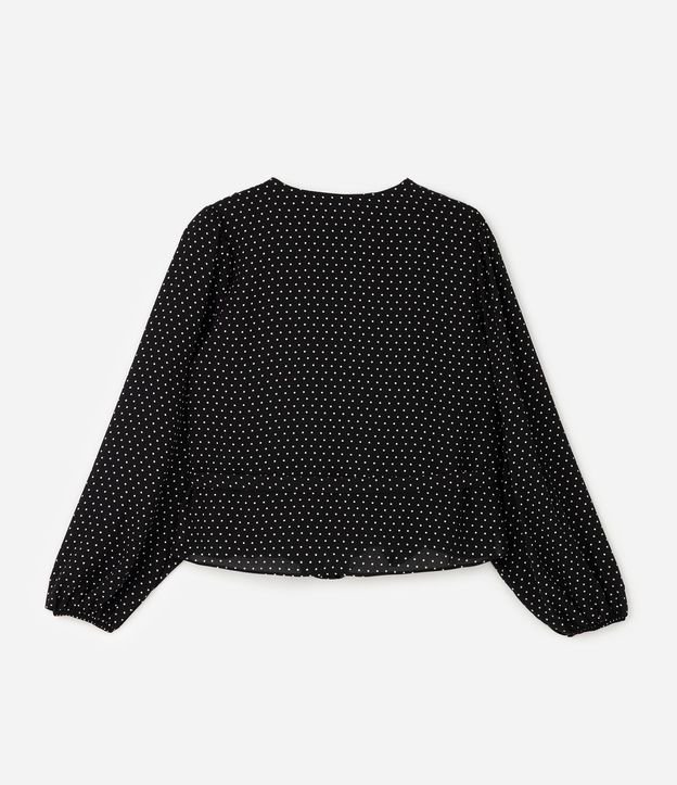 Blusa de Lunares Traspasada con Lazo Curve & Plus Size 7