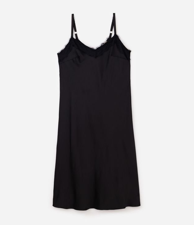 Vestido Midi en Satén con Encaje en el Escote Curve & Plus Size 4