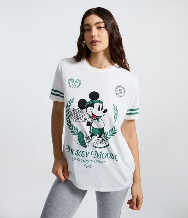 Remera en Media Malla con Estampa de Mickey 3