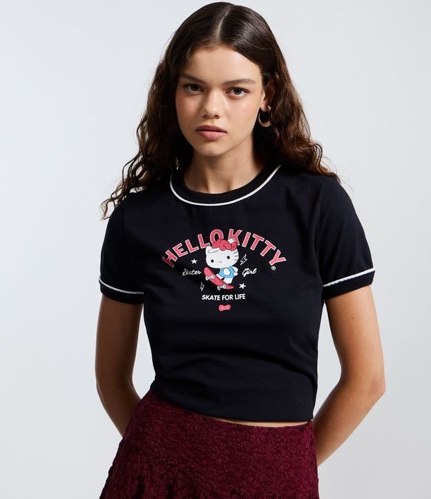Remera Manga Corta en Algodón con Estampa de Hello Kitty Skate 3