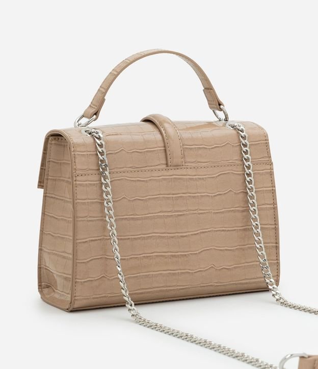 Cartera Shoulder Mediana en PU con Textura Crocco 3