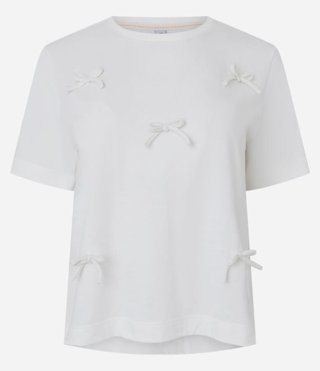Blusa en Media Malla con Moñitas Aplicados