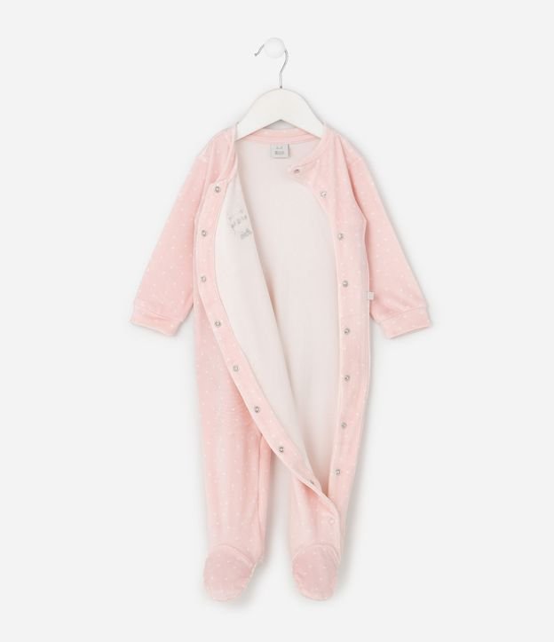 Mono Bebé en Plush con Estampa de Lunares y Bordado – Talle RN a 18 Meses 3