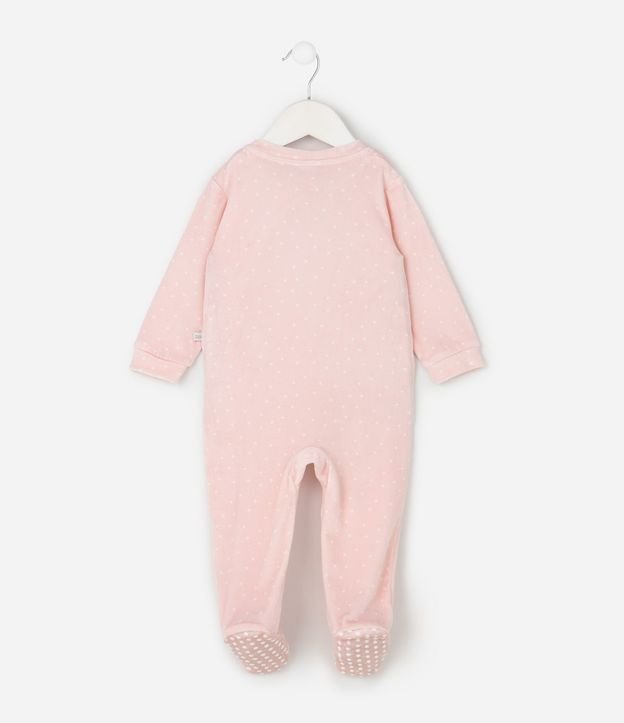 Mono Bebé en Plush con Estampa de Lunares y Bordado – Talle RN a 18 Meses 4