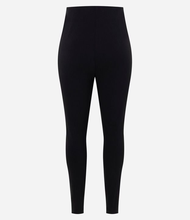 Pantalón Legging en Bengalina con Cinturón de Hebilla 6
