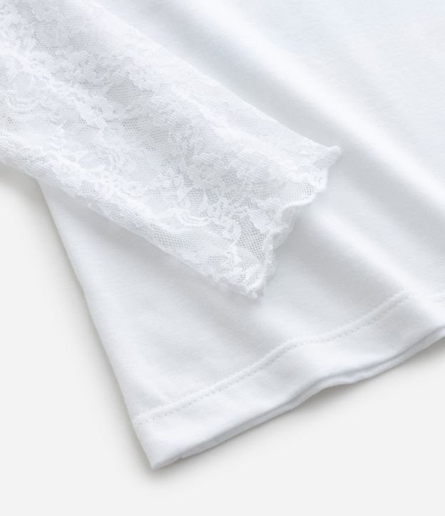 Remera Infantil con Encaje y Estampado Hello Kitty – Talle 5 a 16 años 8