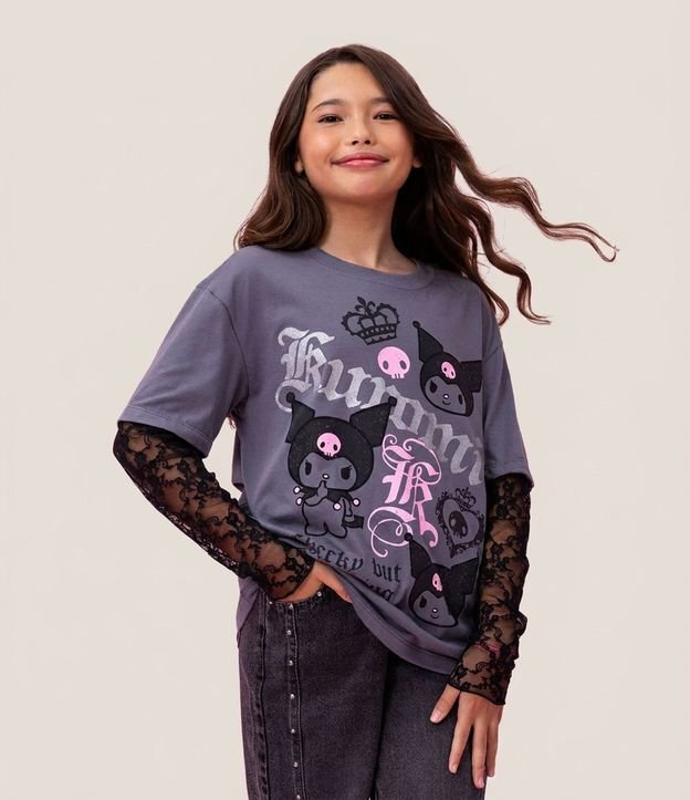 Remera Infantil Relaxed con Estampa Kuromi – Talle 7 a 16 años 1