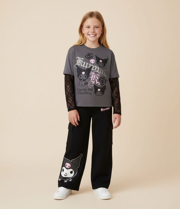 Remera Infantil Relaxed con Estampa Kuromi – Talle 7 a 16 años 2