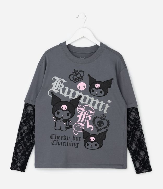 Remera Infantil Relaxed con Estampa Kuromi – Talle 7 a 16 años 3