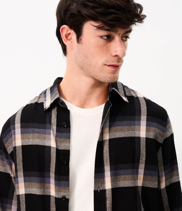 Camisa Franela de Cuadros Manga Larga 5