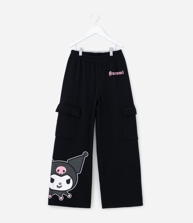 Pantalón Infantil Wide Leg Cargo Kuromi – Talle 5 a 14 años 2