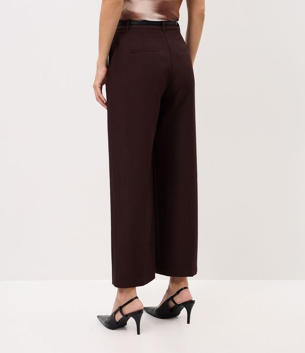 Pantalón Recto Sastre con Cinturón Fino en PU 5