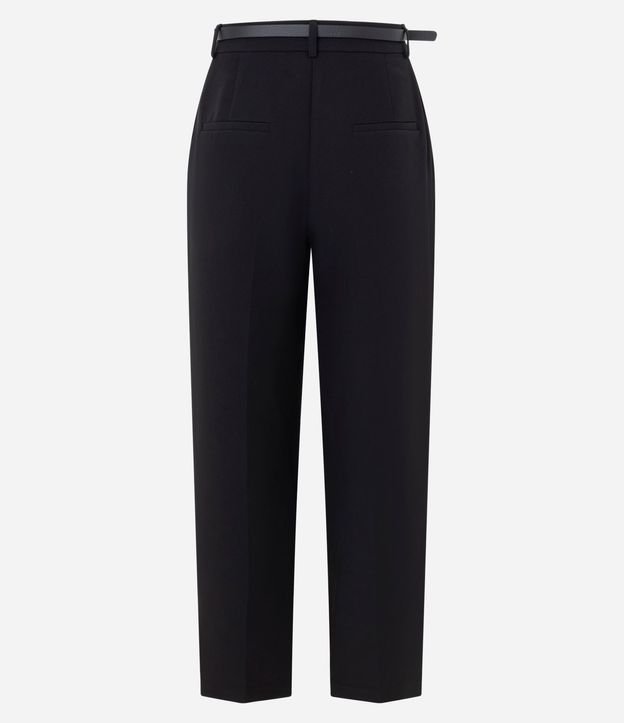 Pantalón Recto Sastre con Cinturón Fino en PU 6