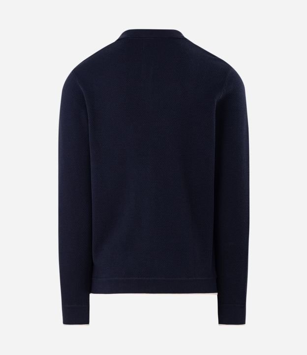 Suéter en Punto Leve con Cuello Polo 4