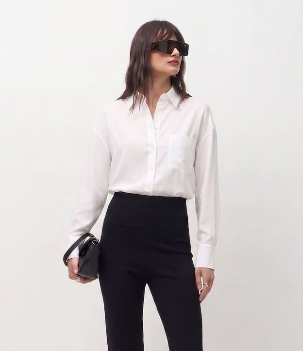 Camisa Oversized en Tricolina Efecto Empapelado 3