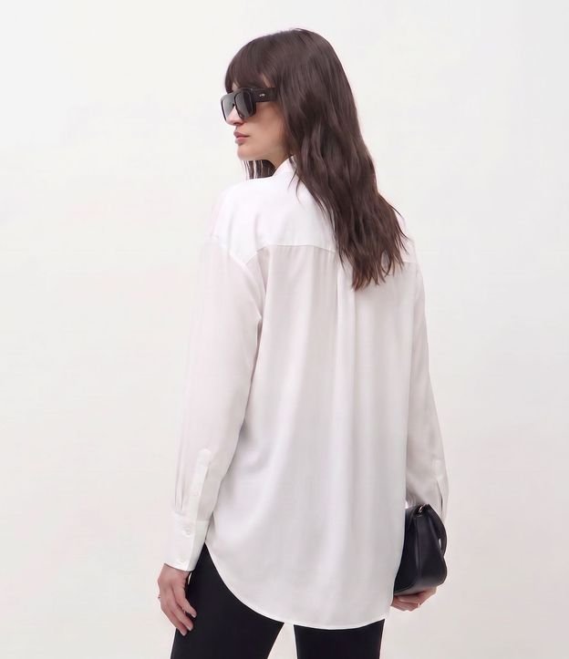 Camisa Oversized en Tricolina Efecto Empapelado 4
