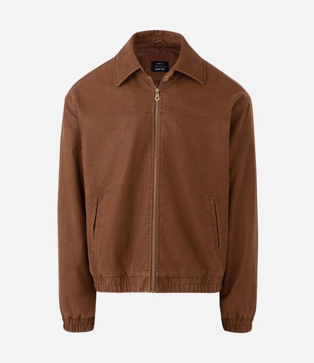 Campera PU Gamuzada con Cremallera Delantera 3