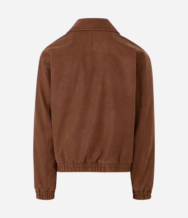Campera PU Gamuzada con Cremallera Delantera 4