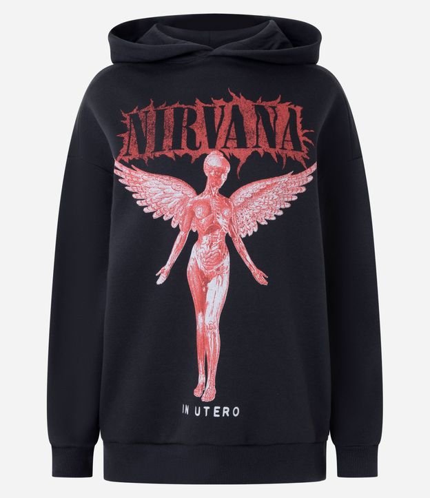 Buzo Algodón con Capucha  Estampa Nirvana In Utero 5