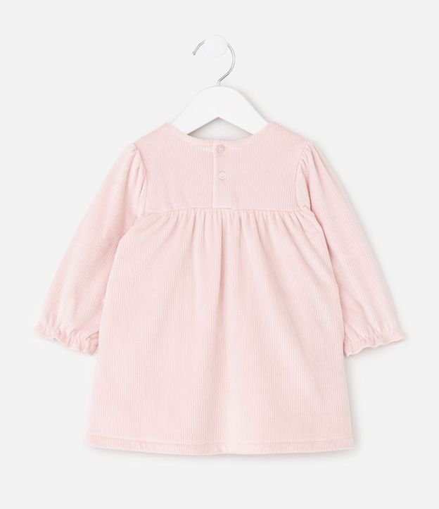 Vestido Bebé en Fleece con Chaleco Capitoneado Floral – Talle 0 a 18 Meses 5