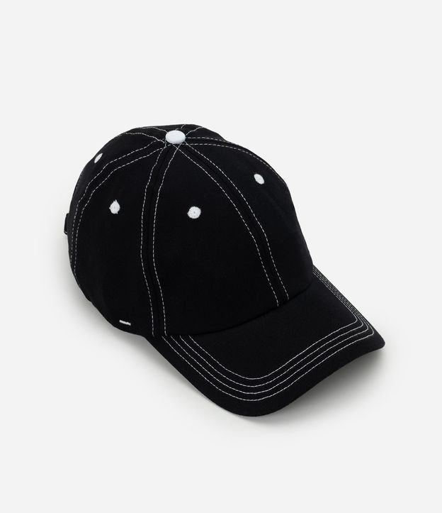 Gorra en Sarga con Lineas Contrastantes