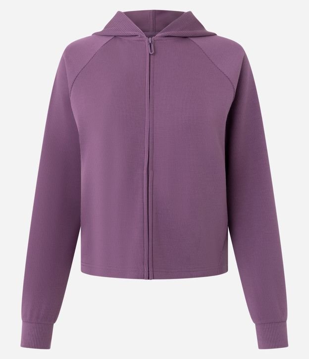 Campera Deportiva en Modal Canelado con Capucha 5