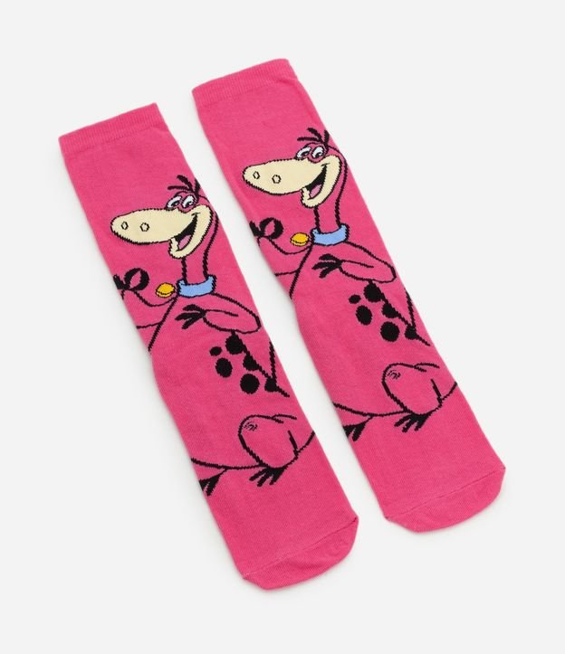 Media Caña Larga en Algodón con Estampado Dino Picapiedras 4