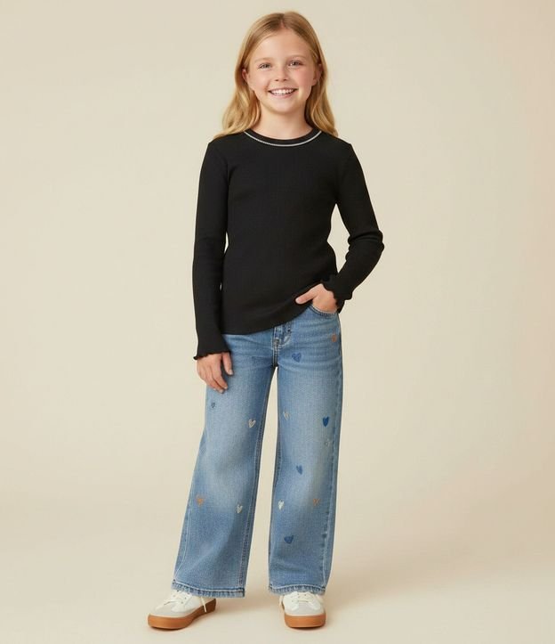 Remera Infantil con Termocolantes en el Cuello – Talle 7 a 14 años