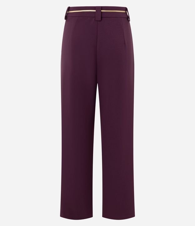 Pantalón Wide en Crepé con Cinturón Cadena 6