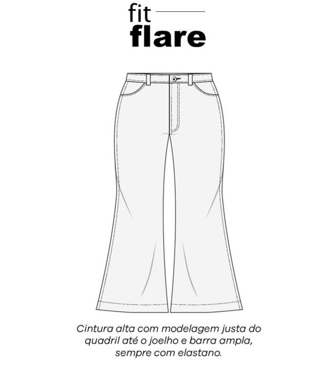 Pantalón Flare en Jeans con Botones Delanteros Curve & Plus Size 10