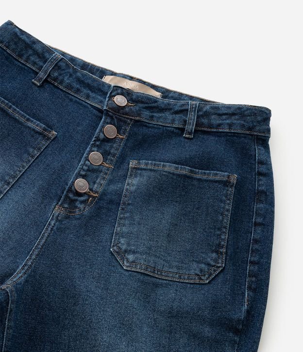 Pantalón Flare en Jeans con Botones Delanteros Curve & Plus Size 8