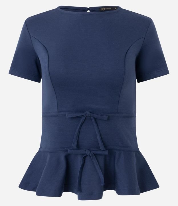 Blusa Peplum en Punto Roma con Lacitos 5