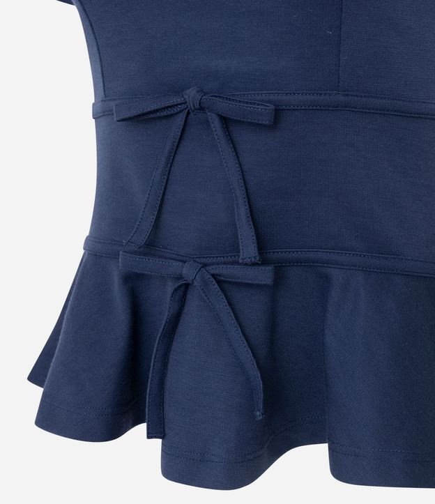 Blusa Peplum en Punto Roma con Lacitos 6