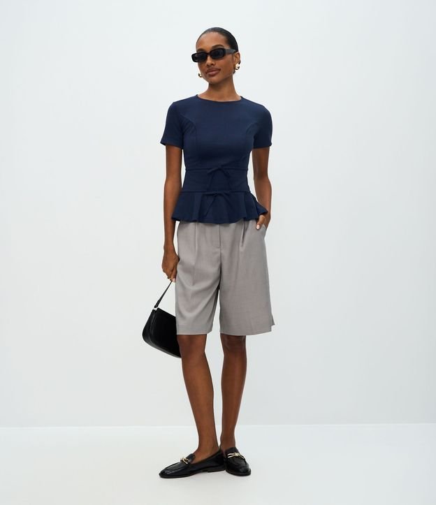 Blusa Peplum en Punto Roma con Lacitos 2